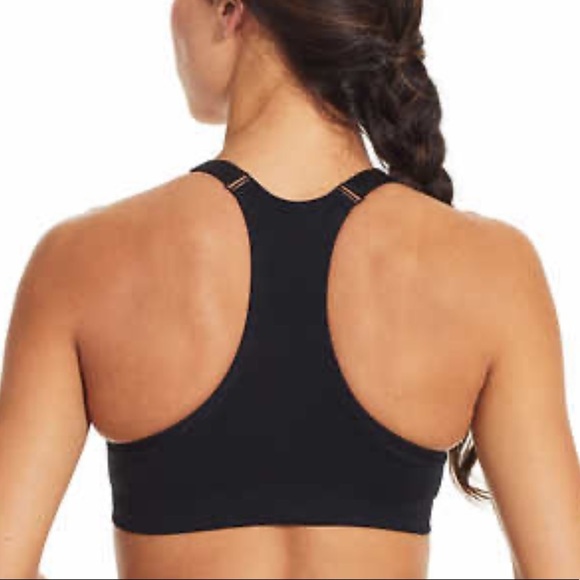 New Women's Puma Black Racerback Sports Bra - Picture 2 of 13